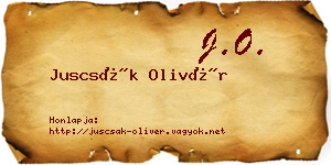 Juscsák Olivér névjegykártya